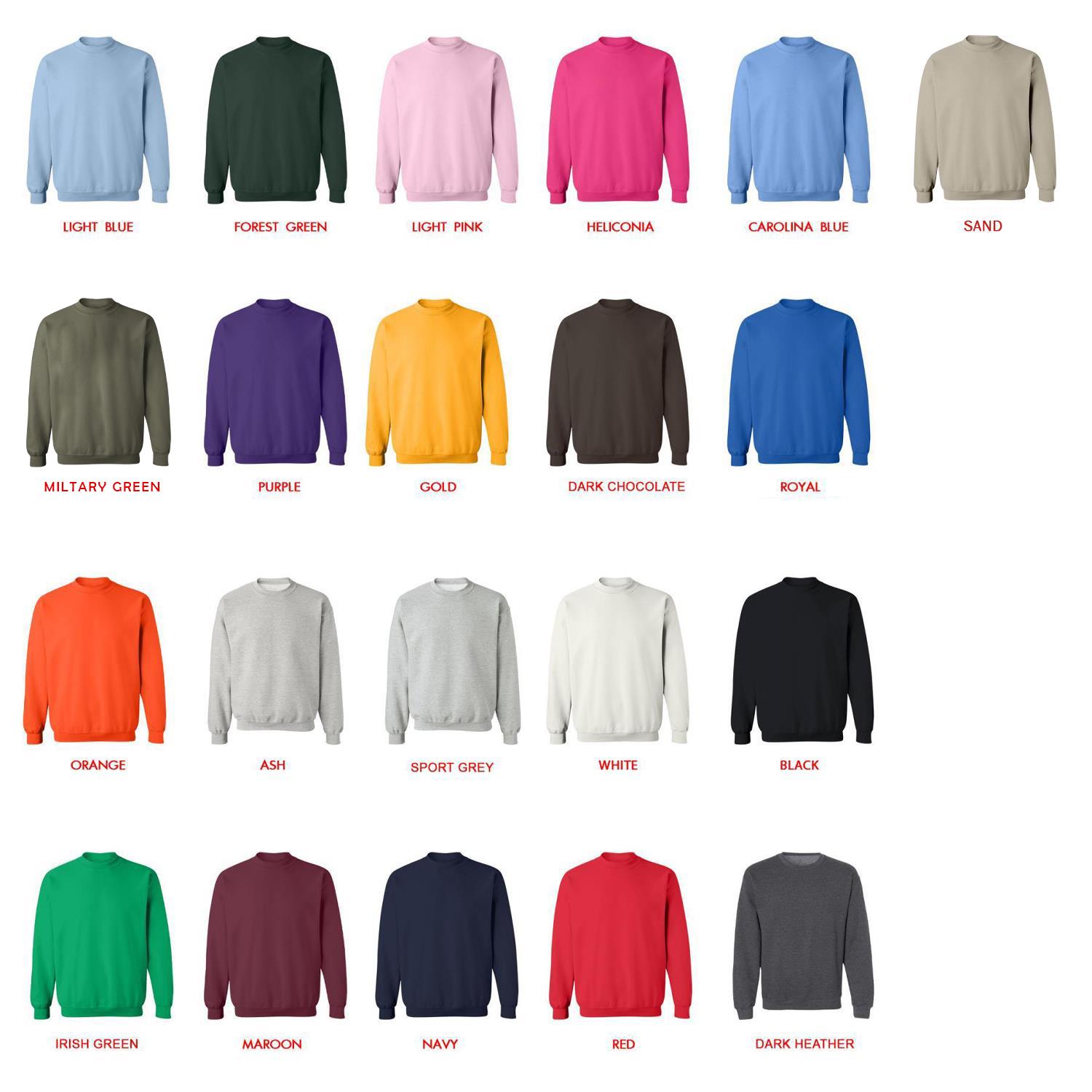 sweatshirt color chart - Halo UK Shop