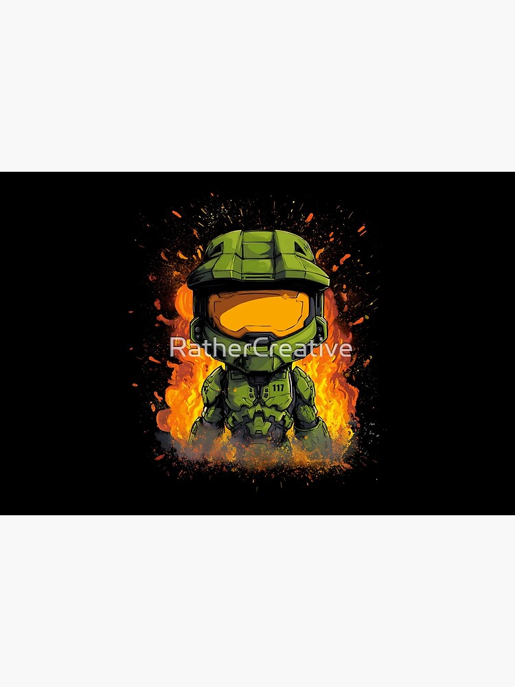 Cute Master Chief Throw Pillow - Image 2