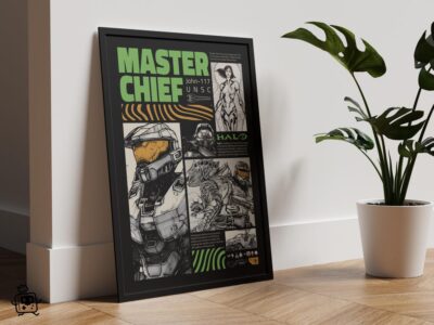 Master Chief Brutalism Style Digital Print Wall Art