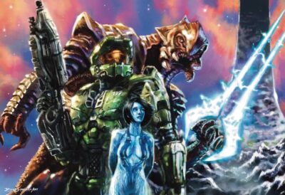 Halo Inspired Hand Painted Video Game Wall Art