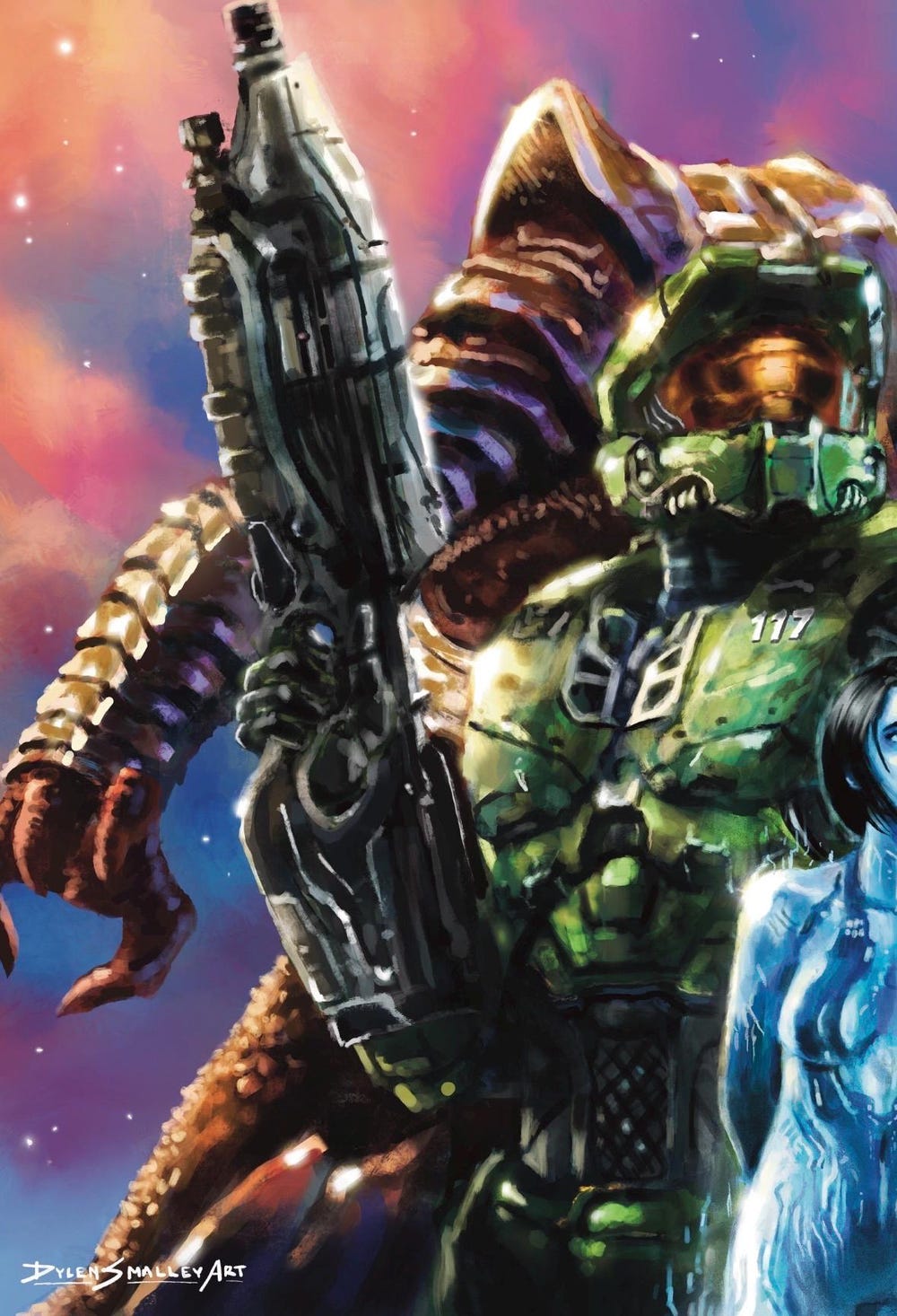 Halo Inspired Hand Painted Video Game Wall Art - Image 4