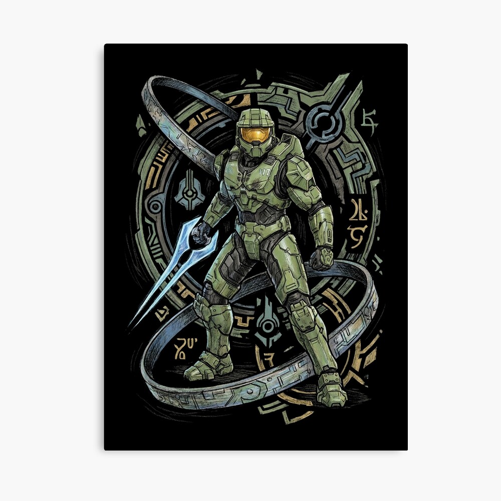 Master Chief Halo Halo Rings Guardian Poster