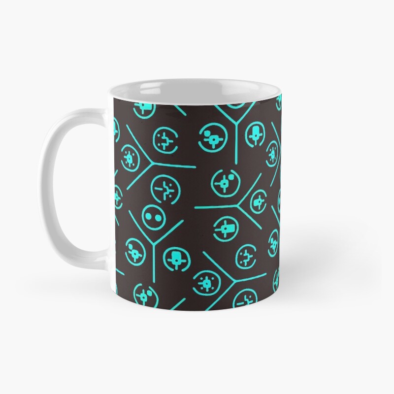 Halo 3 Odst Wall Symbols Blue Mug - Image 2