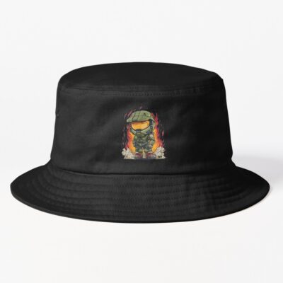 Cute Spartan Angry Icon Bucket Hat
