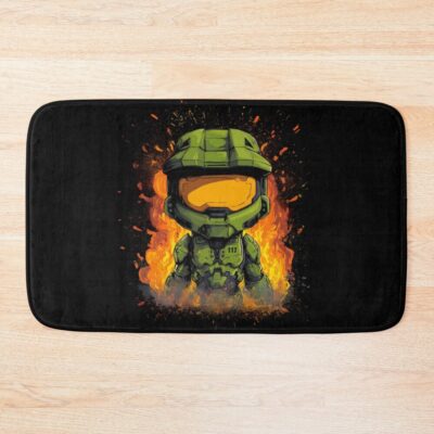 Cute Master Chief Bath Mat