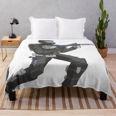 Sticker Design Halo 3 Odst Rookie Throw Blanket