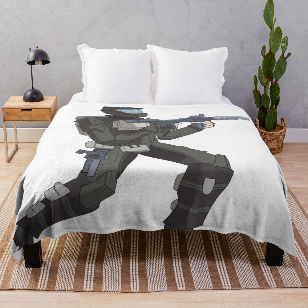 Sticker Design Halo 3 Odst Rookie Throw Blanket