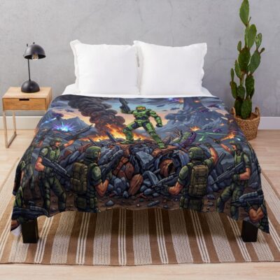 Elite Combat Soldier Throw Blanket