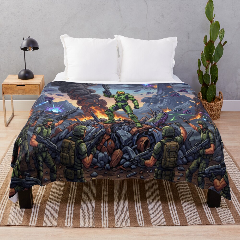 Elite Combat Soldier Throw Blanket
