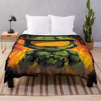 Cute Master Chief Throw Blanket