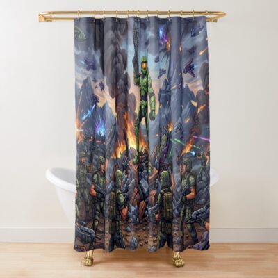 Elite Combat Soldier Shower Curtain