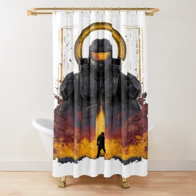 Halo T Shirt Mythic Space Guardian Shower Curtain