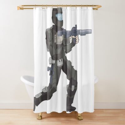 Sticker Design Halo 3 Odst Rookie Shower Curtain
