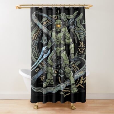 Master Chief Halo Halo Rings Guardian Shower Curtain