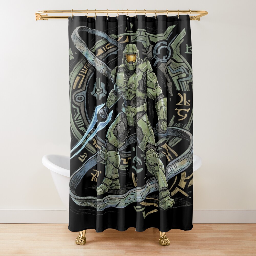 Master Chief Halo Halo Rings Guardian Shower Curtain