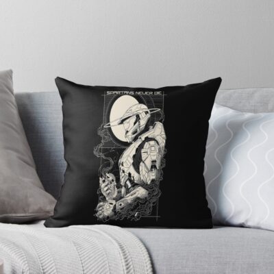 Spartans Never Die Throw Pillow