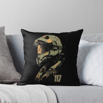 Master Chief 117 Throw Pillow
