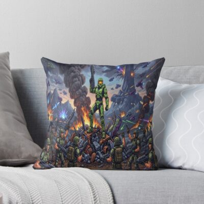 Elite Combat Soldier Throw Pillow