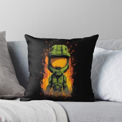 Cute Master Chief Throw Pillow